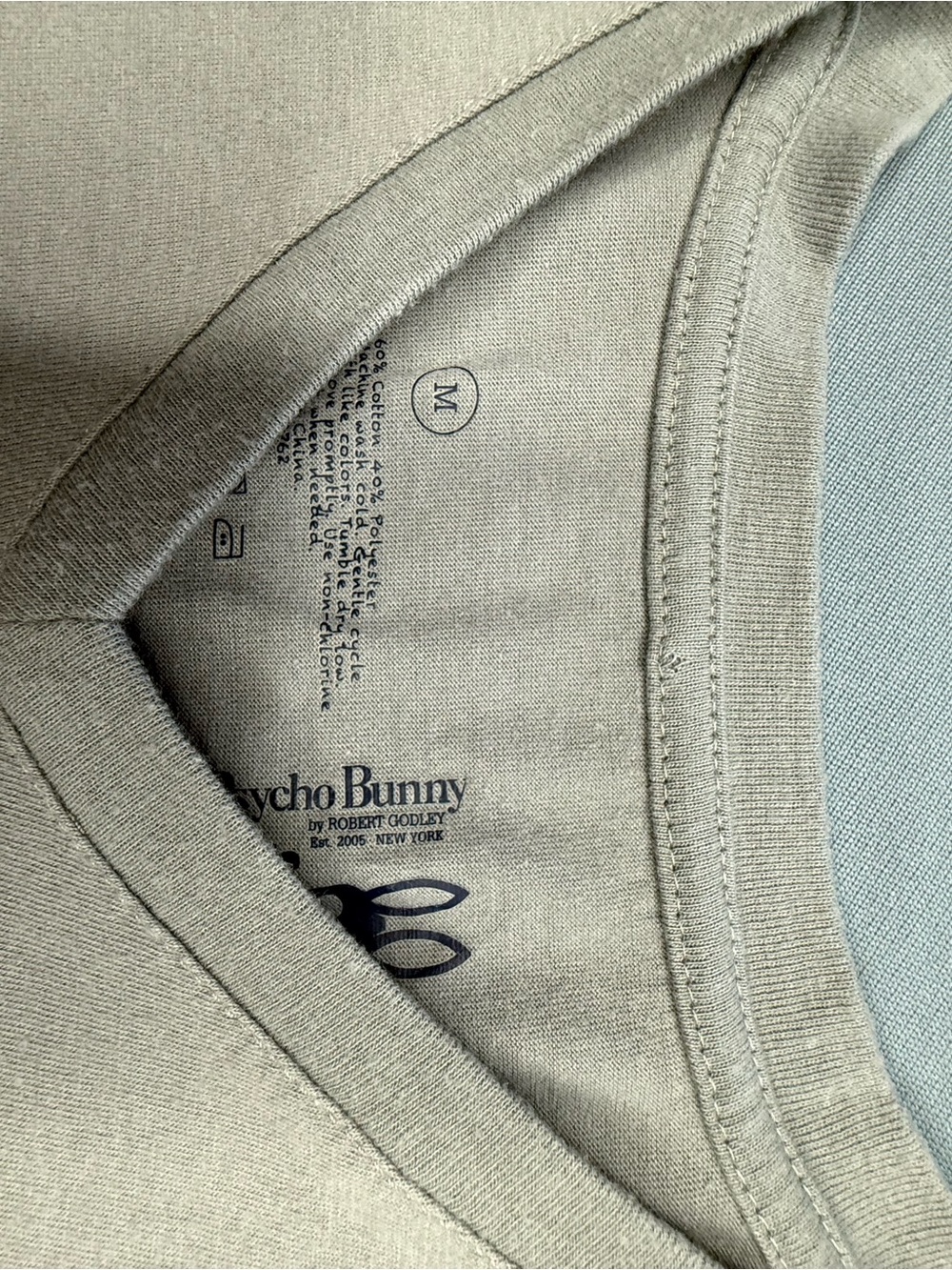 Psycho Bunny t-shirts. 2 Men's Light Blue and Gray - Picture 7 of 8
